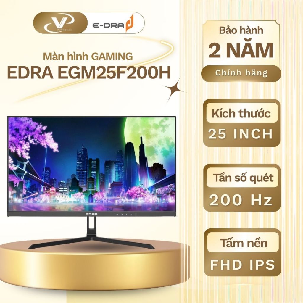 [GH Đảm bảo] Màn hình Gaming Edra EGM25F200H 25" FHD IPS 200Hz - Bảo hành 2 năm chính hãng