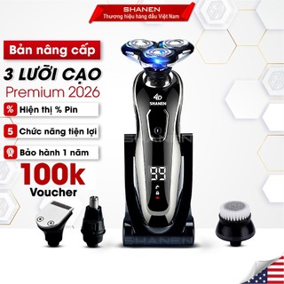  Máy cạo râu đa năng 3 lưỡi kép SHANEN Tỉa lông mũi tiện lợi Cạo cực sát êm chống nước tuyệt đối 