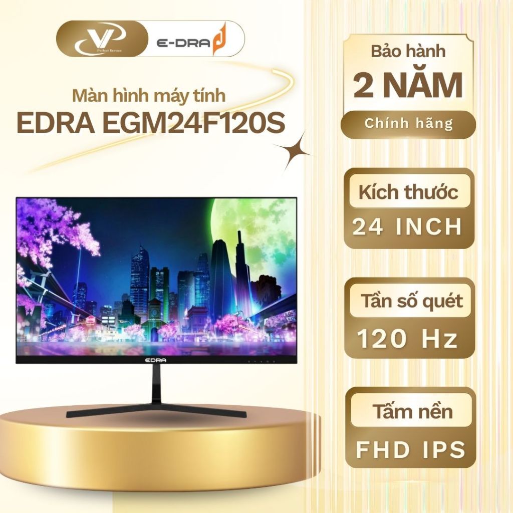 [GH Đảm bảo] Màn hình PC Edra EGM24F120S 24" FHD IPS 120Hz - Bảo hành 2 năm chính hãng