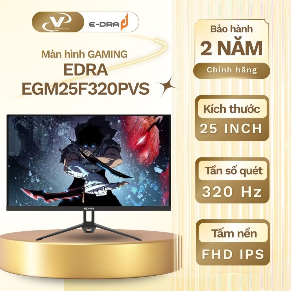 [GH Đảm bảo] Màn hình Gaming Edra EGM25F320PVS 25" FHD IPS 320Hz - Bảo hành 2 năm chính hãng
