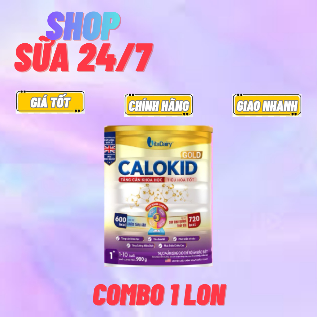 [Tích điểm- đổi quà]Sữa CALOKID Gold1+ lon 900gr( Date 2027]