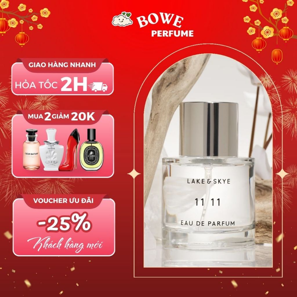 Nước Hoa Chiết Unisex Lake & Skye 11 11 EDP Hương Thơm Tươi Mới, Thanh Thoát | Dung tích 10ml