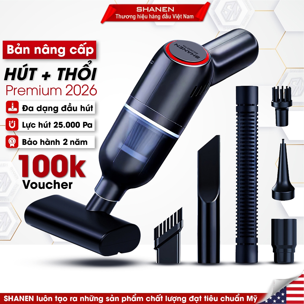 Máy hút bụi cầm tay mini không dây SHANEN