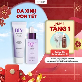  Bộ Đôi Serum 50ml & Kem Dưỡng 50g Vitamin B3 DIV Hỗ Trợ Dưỡng Sáng Căng Mướt Cho Da Với 10% Niacinamide  m  
