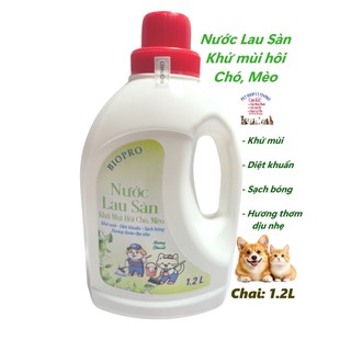 Nước lau sàn khử mùi hôi Chó Mèo Biopro Hương chanh chai 1.2L Giúp Sàn sạch bóng Khử mùi hôi Diệt khuẩn nhanh chóng