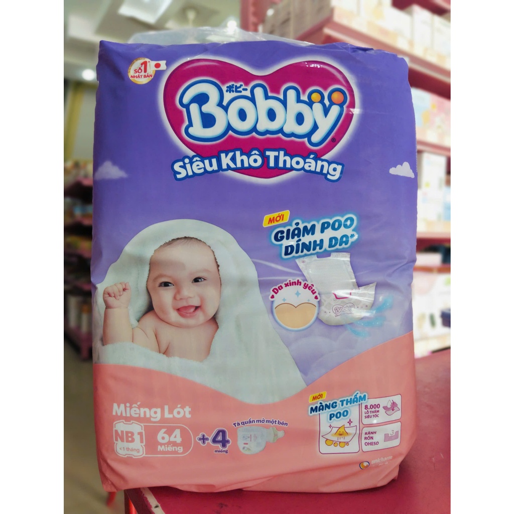 Miếng lót sơ sinh Bobby NB1 108/ NB1 64 Miếng