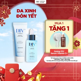  Bộ Đôi Dưỡng Ẩm Serum 50ml & Kem Dưỡng 50g Vitamin B5 DIV Hỗ Trợ Làm Dịu Phục Hồi Da Với 5% Pathenol  m  