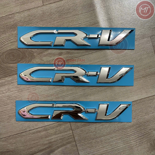 Logo 3D ABS CRV dán đuôi xe Honda CRV màu crom [minhtam2]