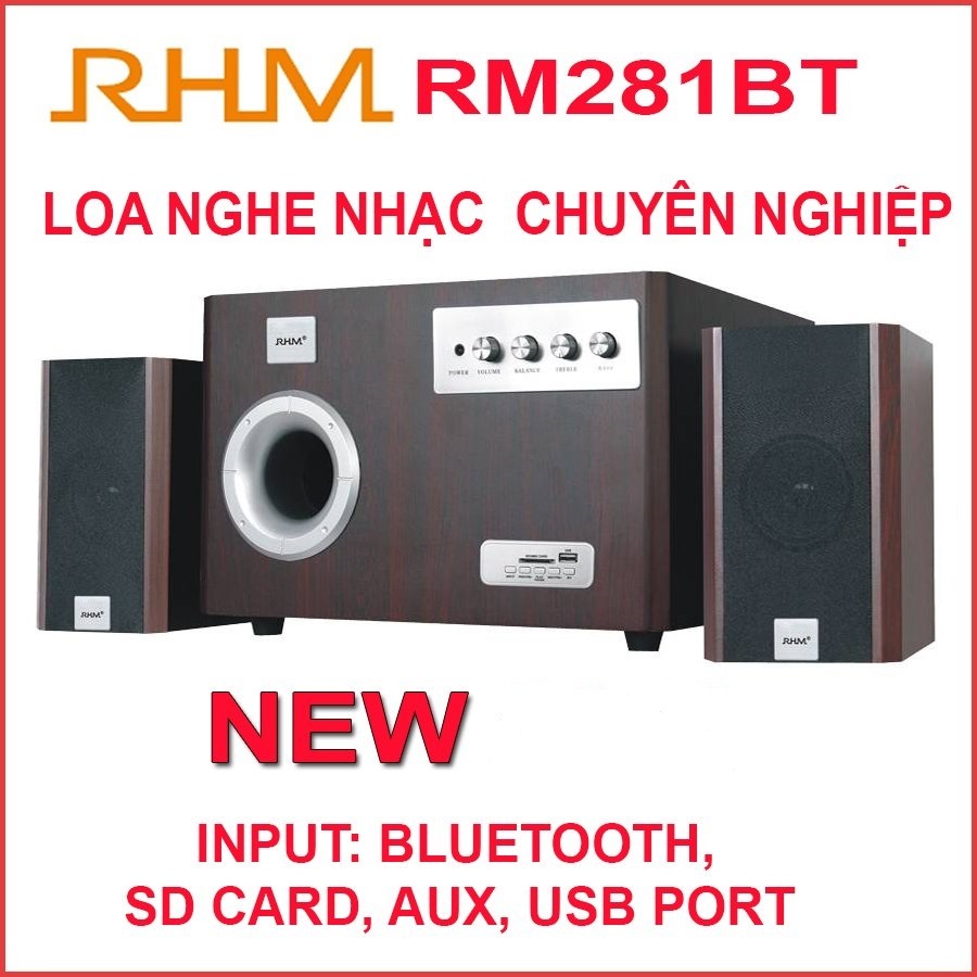 Loa RHM 281BT 2.1 RHM RM281 BT - 60W tổng, (có bluetooth) rhm 281 bt