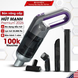  Máy hút bụi cầm tay không dây SHANEN Hút nệm ngõ ngách tích hợp đèn Pin công suất 25.000 Pa 