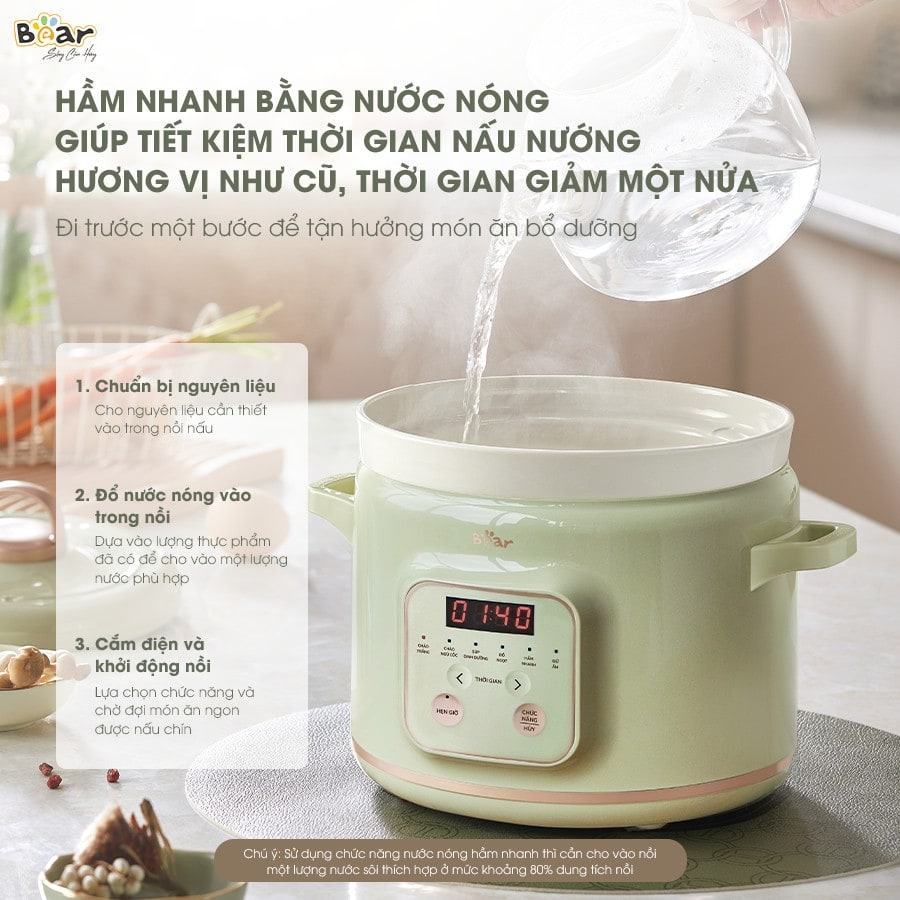 Nồi nấu chậm Bear 2L SB-NNC20 (Bản Quốc Tế)- Bear Gia Dụng
