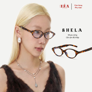  Kính mắt chuyên Lắp Cận SHELA - LÉAGLASSES mắt mèo chất liệu nhựa cao cấp Y2K Bayonetta 