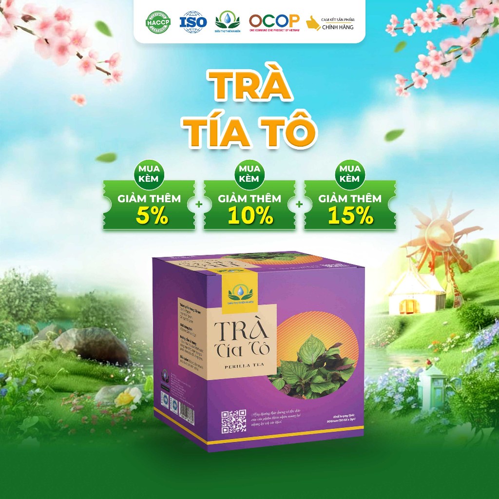 Trà Tía Tô Siêu Thị Thiên Nhiên - Hộp 30 Túi Lọc