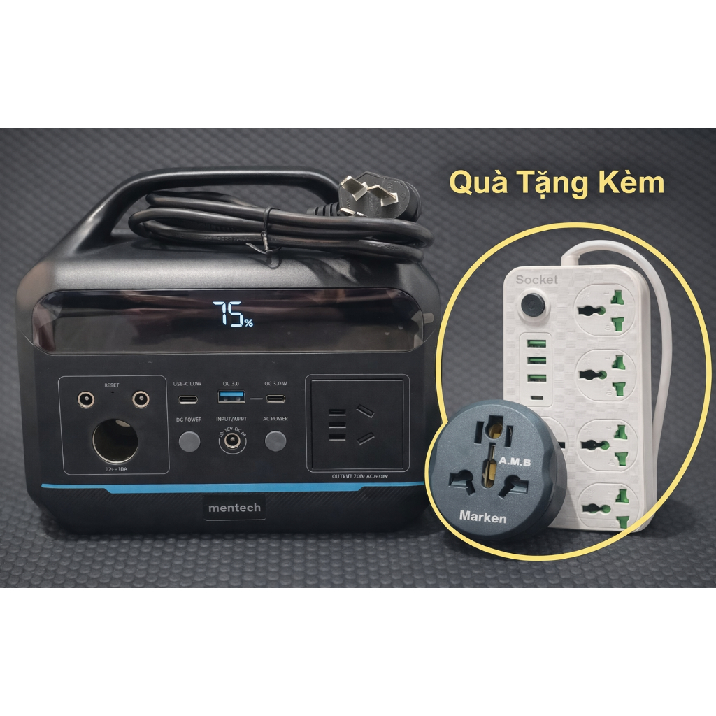 [Tặng kèm quà] Trạm sạc 300W MENTECH MT300 204.8Wh - Sạc 100W, 30W