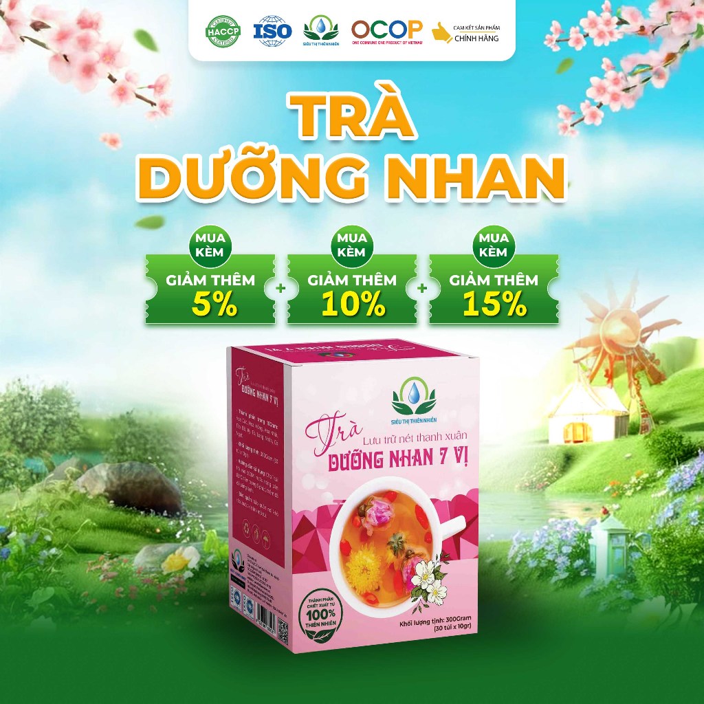 Trà Dưỡng Nhan Túi Lọc Cao Cấp Mix  Vị - Siêu Thị Thiên Nhiên