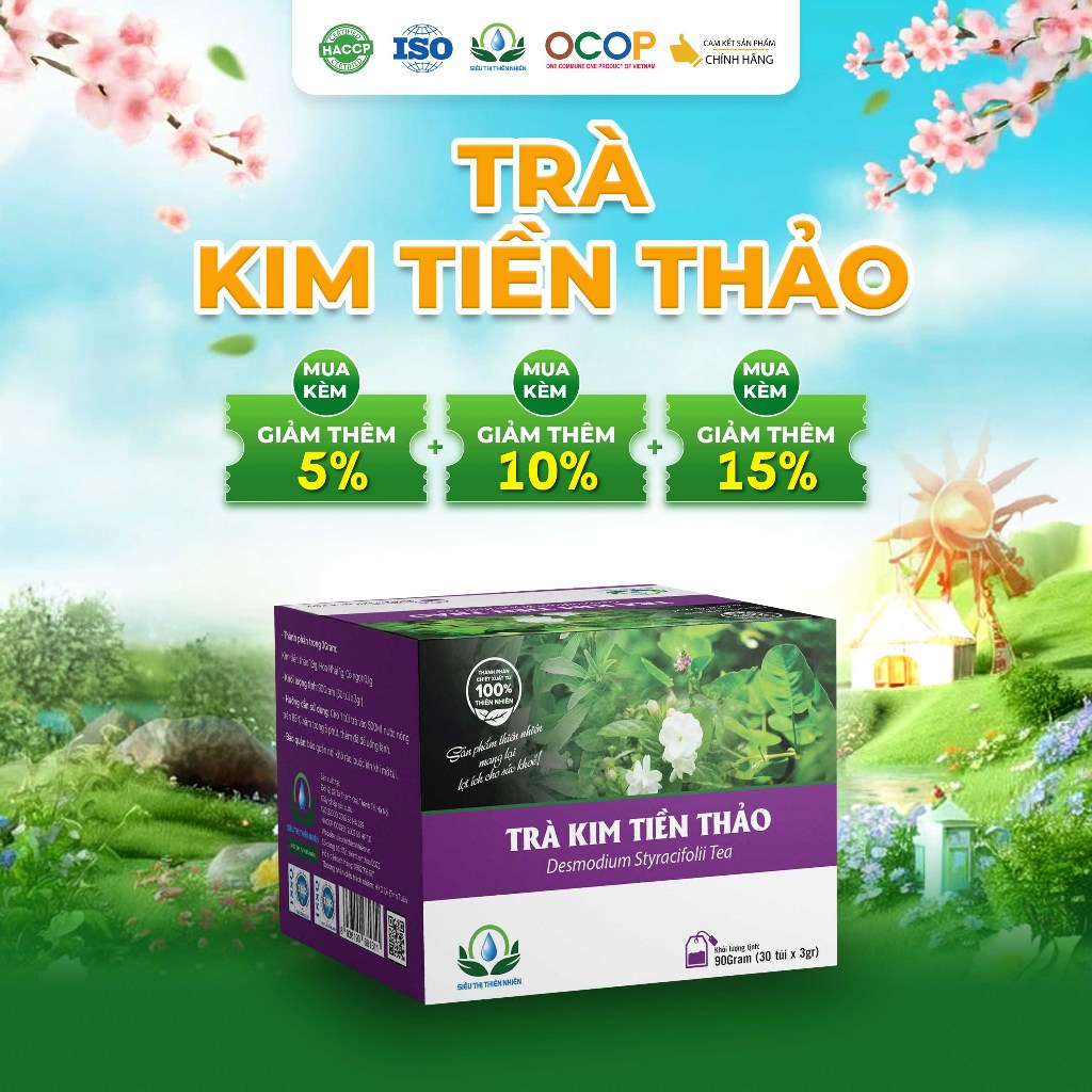 Trà Kim Tiền Thảo Siêu Thị Thiên Nhiên - Hộp 30 Túi Lọc