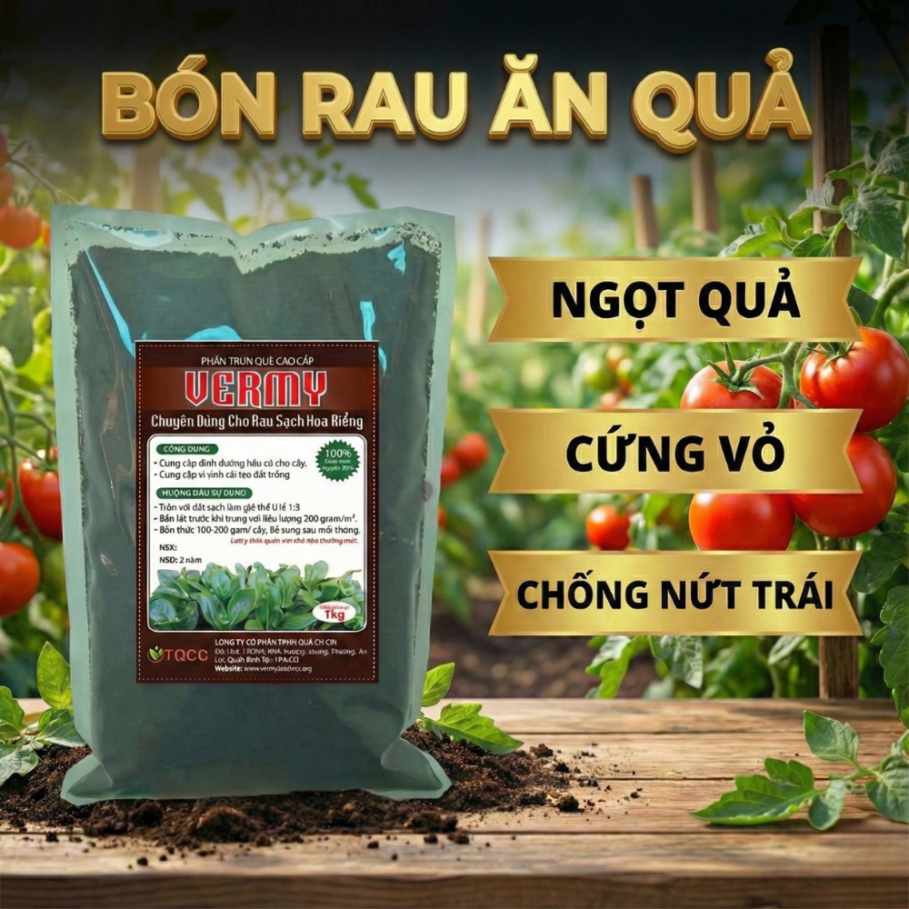 Phân trùn quế cao cấp Vermy 1kg
