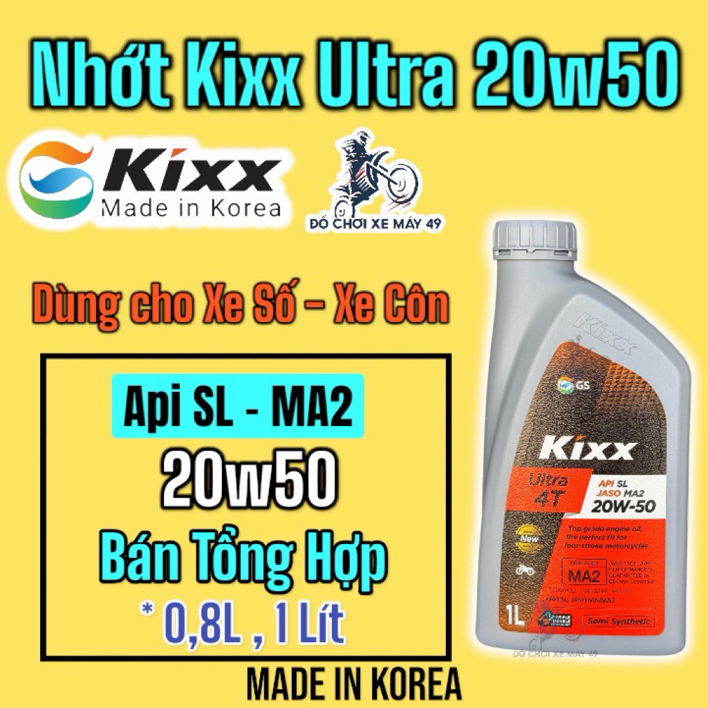 (20W50) Dầu nhớt xe số Kixx Ultra 20w50 - BÁN TỔNG HỢP chính hãng >>>>>
