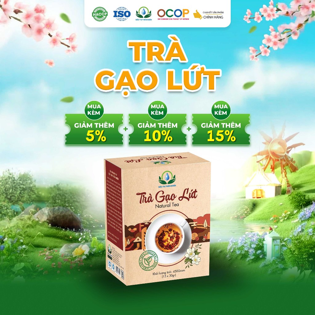 1 Hộp Hoặc Combo 2 Hộp 60 Túi Trà Gạo Lứt, Hoa Nhài, Cỏ Ngọt, vừng đen, Đậu Đen, Đậu Đỏ, Lá Nếp