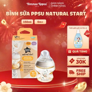  Bình Sữa PPSU Ty Siêu Mềm Tự Nhiên Tommee Tippee Natural Start 150ml Núm Ty Của Bình 0-3 Tháng Họa Tiết 