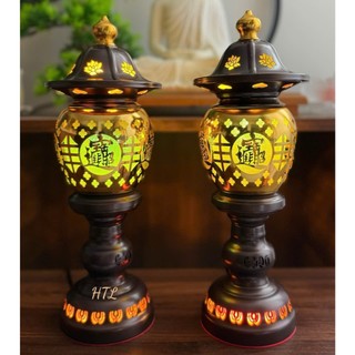  Đèn thờ pha lê cao cấp nhiều phân loại- ánh sáng vàng  đổi màu- đèn thờ gia tiên 