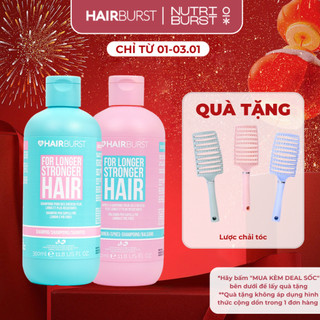  Set gội xả HAIRBURST kích thích tóc mọc dài hơn chắc khỏe hơn 350ml chai 