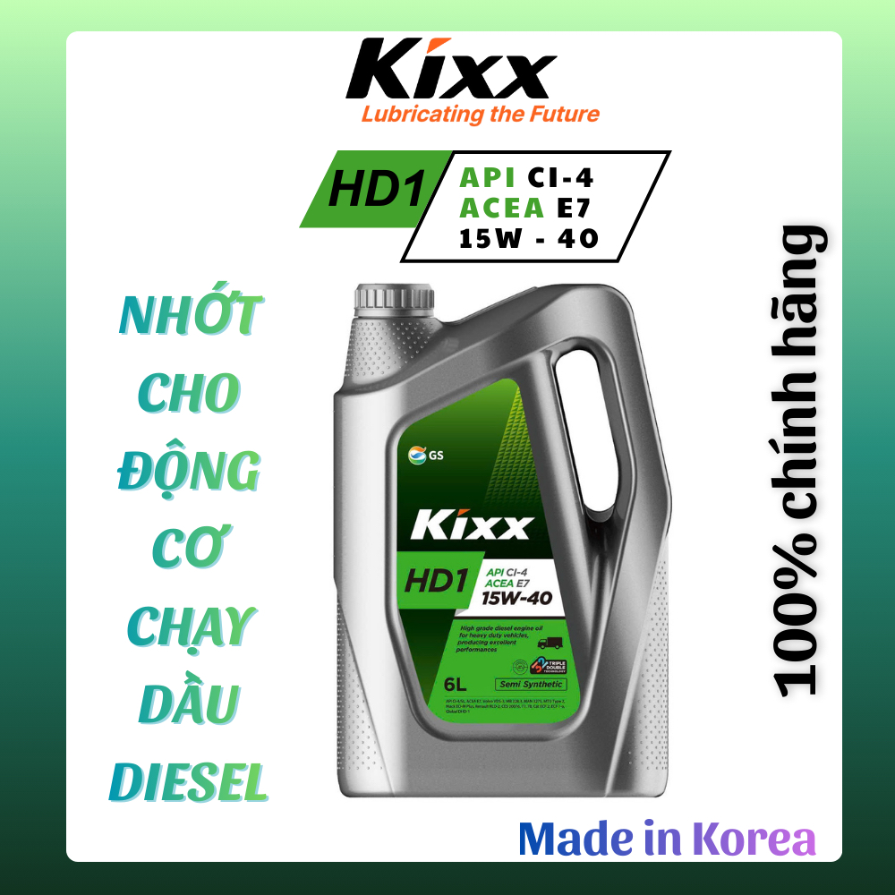 Kixx HD1 CI4 15W40. 6 lít . DẦU NHỚT NHẬP KHẨU CAO CẤP.