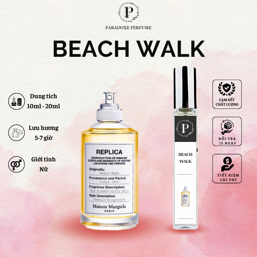 Nước Hoa Nữ Beach Walk Ella Perfume Chai 10ml 20ml - Mùi Hương Thơm - PP