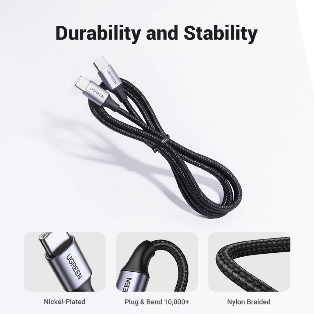 UGREEN Type-C 60W Cáp Sạc USB Type C Sang USB Type C Cho iP17 Samsung Xiaomi | BigBuy360 - bigbuy360.vn