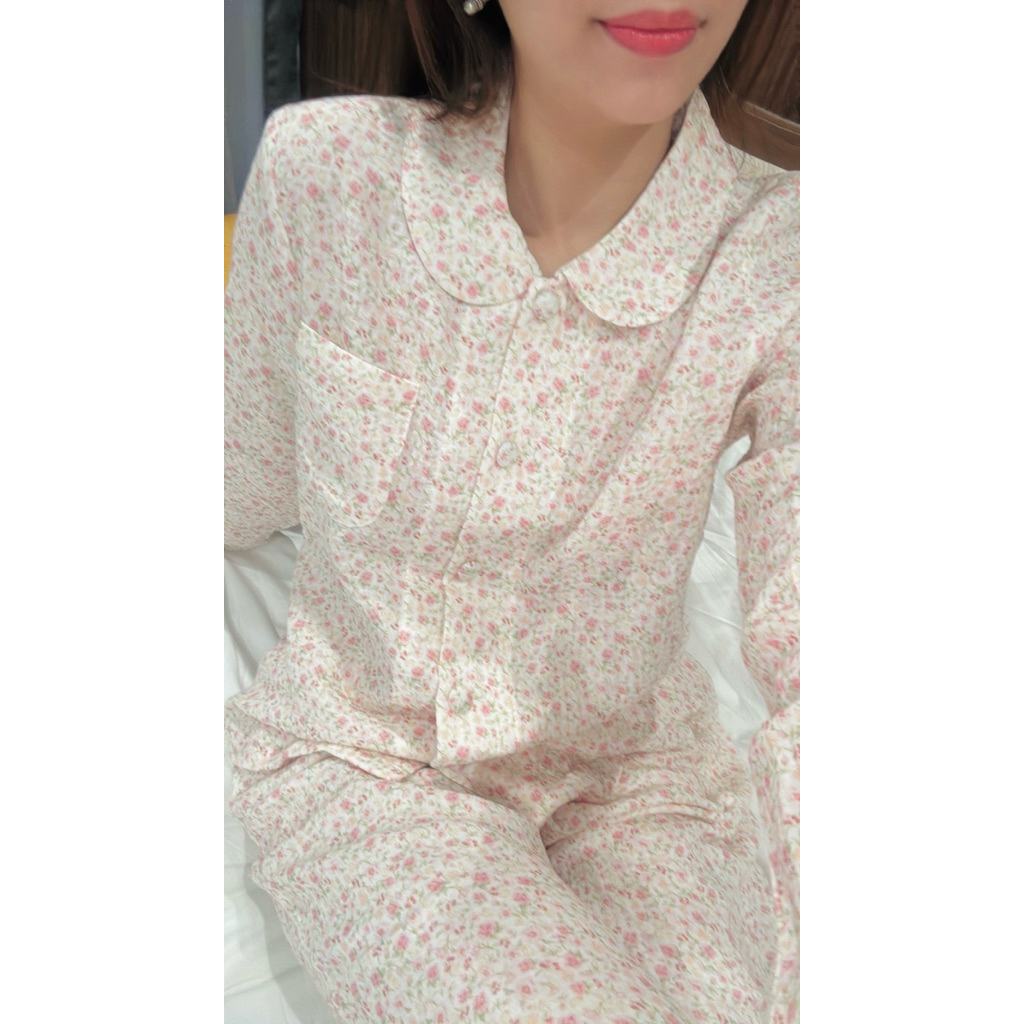 NK HOME OUTFIT] Bộ pijama Nữ tay dài quần dài-Set bộ ngủ mặc nhà họa tiết siêu dễ thương-chất Xô Mus