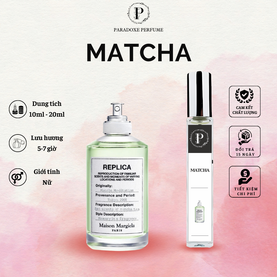 Nước Hoa Nữ Matcha Ella Perfume Chai 10ml 20ml - Mùi Hương Thơm - PP