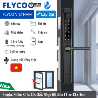  Khóa Vân Tay Thông Minh Điện Tử 2025 - phù hợp cửa Xingfa nhôm kính cửa sắt Flyco Chống Nước - Cửa mở và cửa lùa 