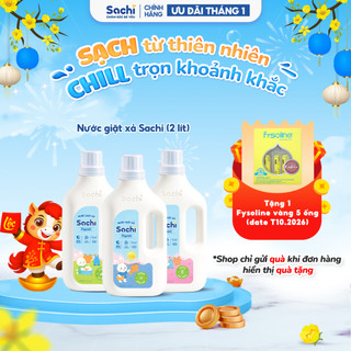 Nước Giặt Xả Cho Bé Sachi Organic Thơm Lâu Kháng Khuẩn và Giữ Bền Màu Vải An Toàn Cho Trẻ Nhỏ 2KG 