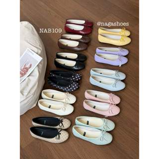  FORM 1.5  GIÀY BÚP BÊ NAGASHOES MŨI TRÒN BASIC ĐÍNH NƠ NAB109 