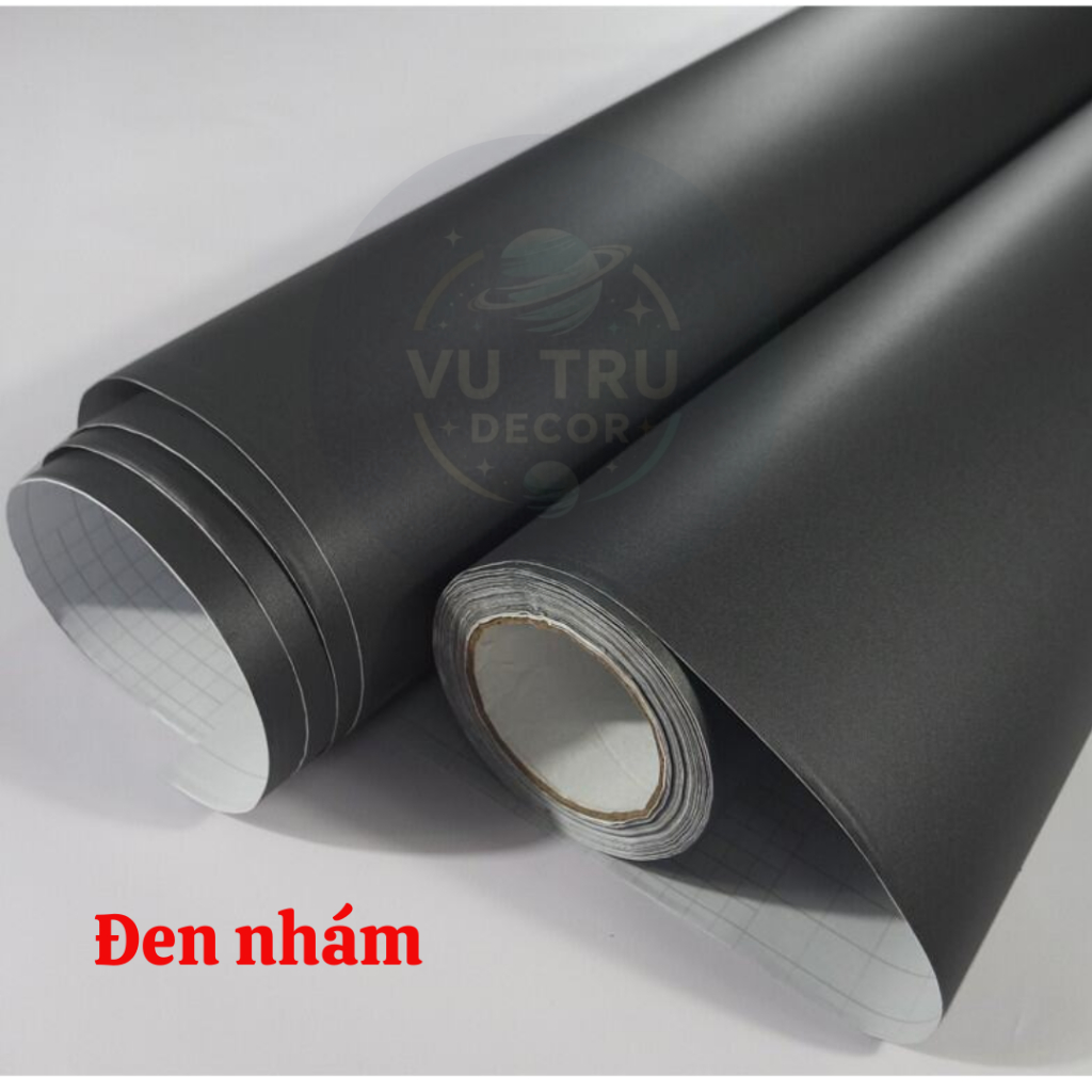Decal đen nhám bóng dán kính bàn tủ tường , decal dán tường đen trắng ghi khổ 1.2mx0.5m