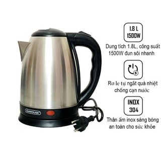 Ấm siêu tốc inox sunhouse,happy time 1,8l