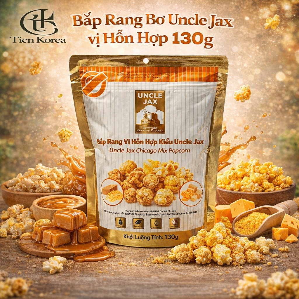 Bắp Rang Bơ Uncle Jax Vị Hỗn Hợp 130g