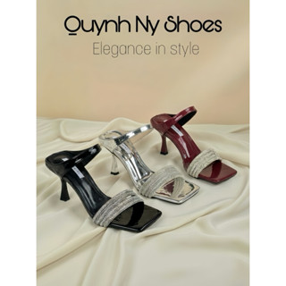 NYNY - Giày cao gót nữ 7 phân tôn dáng phiên bản xoàn đá sáng quai nhị - Cao gót nữ tôn dáng sang trọng