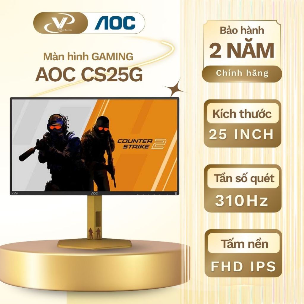 [GH Đảm bảo] Màn hình Gaming  AOC CS25G 25" FHD IPS 310Hz - Bảo hành 3 năm chính hãng