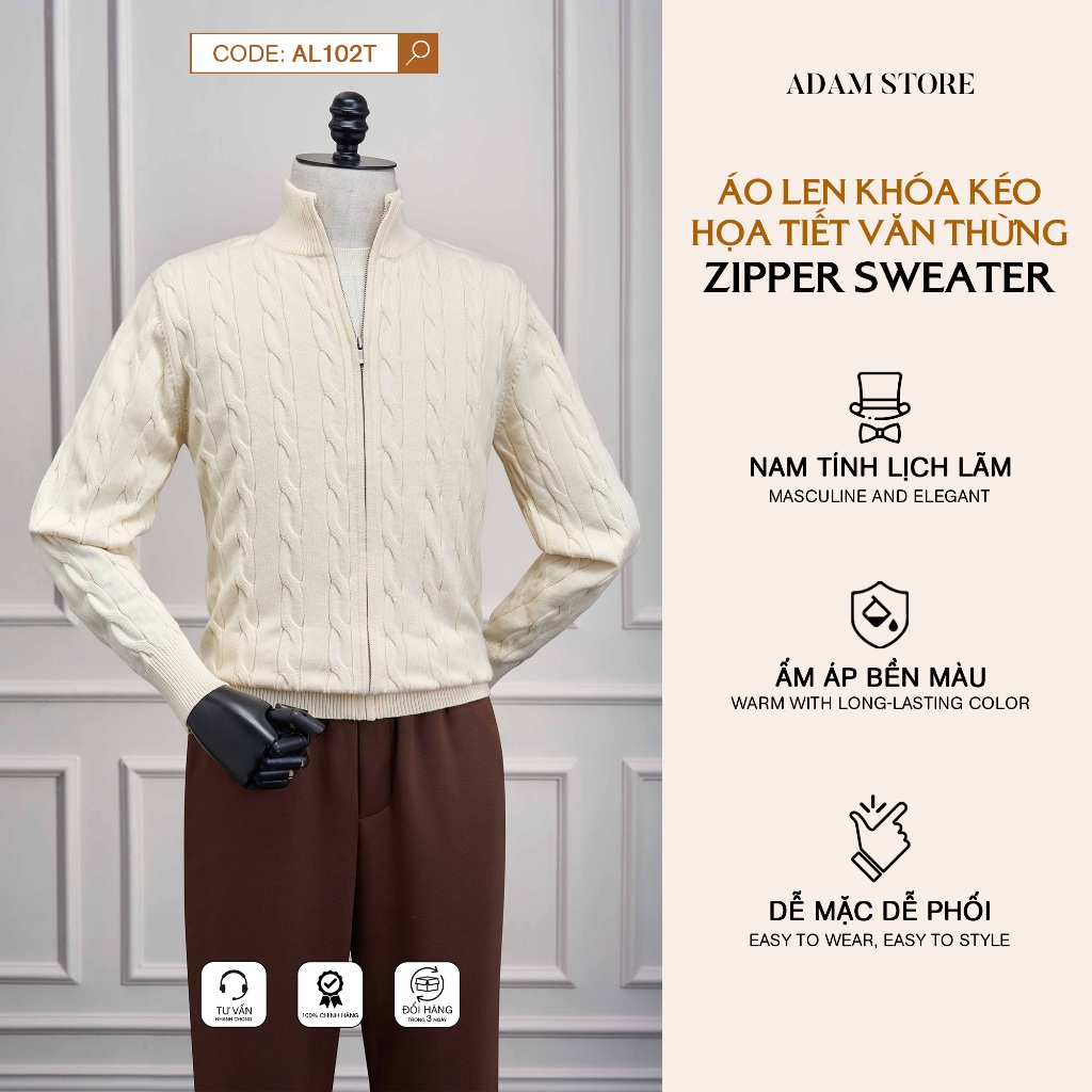 ÁO KHOÁC LEN ĐEN ADAM STORE AL102T