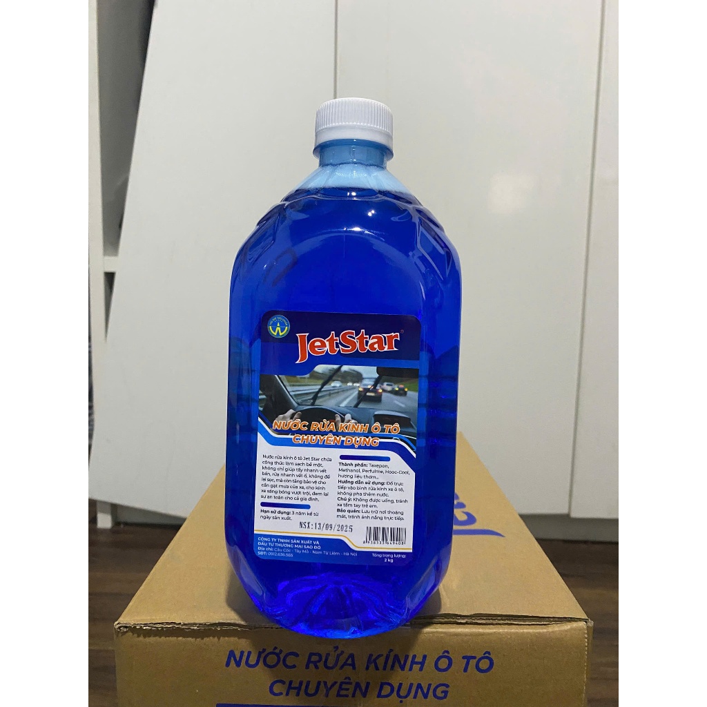 2 CAN NƯỚC RỬA KÍNH OTO JETSTAR