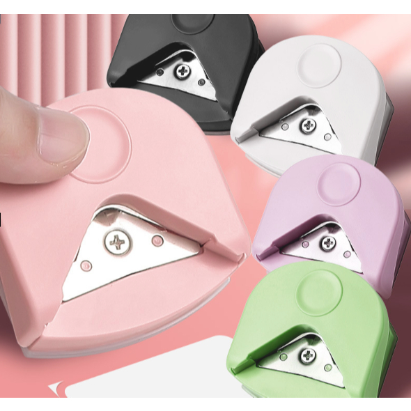 Dụng cụ bấm góc tròn bấm giấy thủ công bo góc giấy R4 có khay đựng giấy vụn