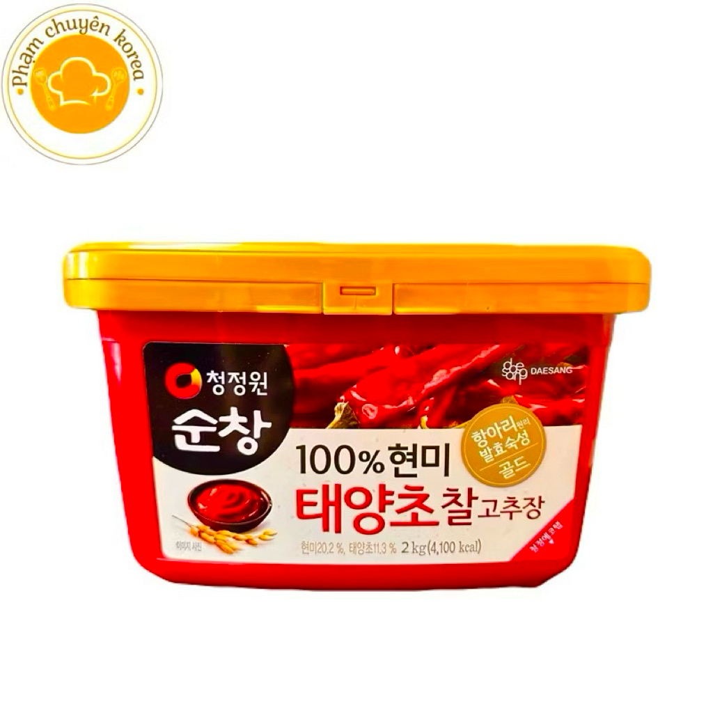 Tương ớt Hàn Quốc gạo lứt gochujang daesang hộp 2kg