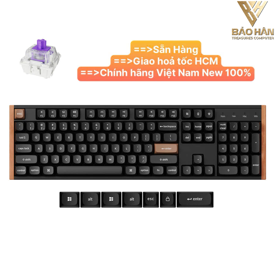 Bàn Phím Cơ Keychron K10 HE Wireless Magnetic Switch Custom Keyboard hỗ trợ QMK, 2.4 GHz/ Bluetooth