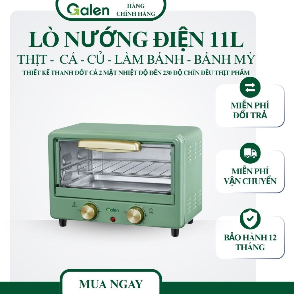 Lò Nướng Điện Dung Tích 11 Lít, Công Suất 700W Giá Rẻ, Chuyên Dùng Để Nướng Gà, Nướng Thịt, Nướng Cá