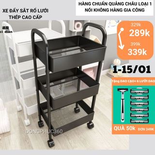  Kệ sắt  hàng tốt  để đồ bỉm sữa Xe Đẩy Spa lưới thép có bánh xe xe đẩy hàng bánh xoay 360 độ 