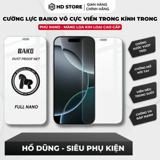 COMBO 3 Kính Cường Lực BAIKO VÔ CỰC 4K VIỀN TRONG SUỐT Kính Siêu Trong Bảo Vệ Toàn Diện Full Màn , Cảm Ứng Mượt Mà