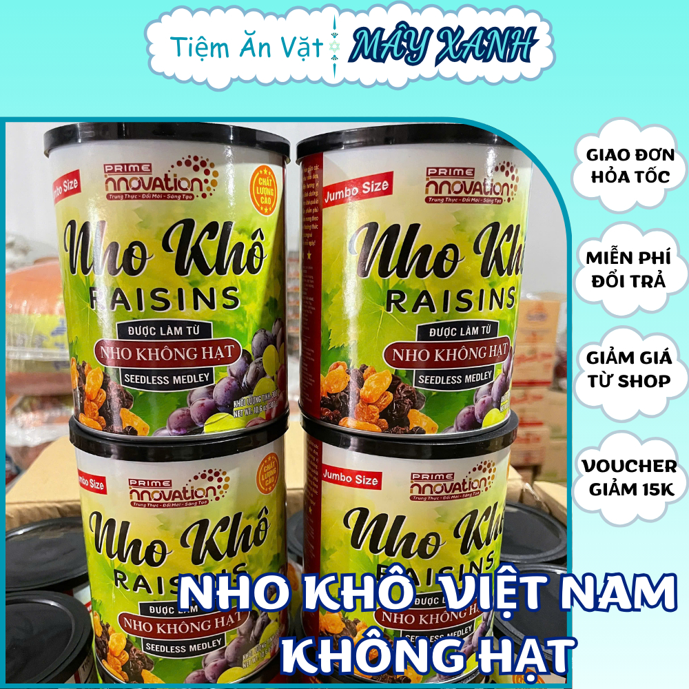 Hộp Nho Khô Việt Nam Không Hạt INNOVATION, Nho Khô Việt Không Hạt