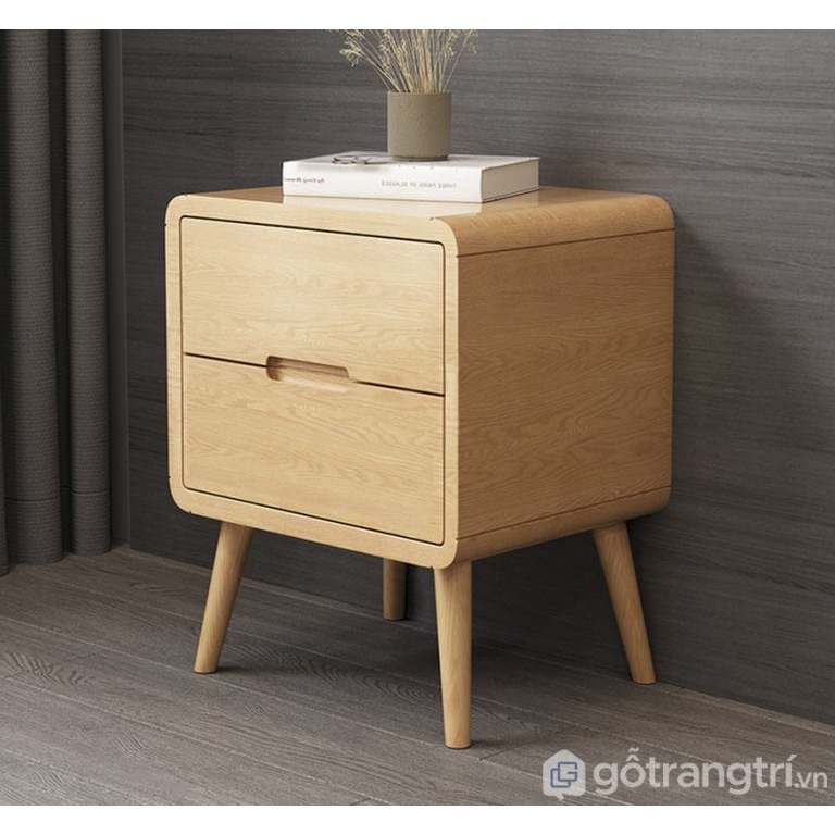 Tủ Gỗ Đầu Giường Tự Nhiên Phủ Veener Sồi Gotrangtri-51486