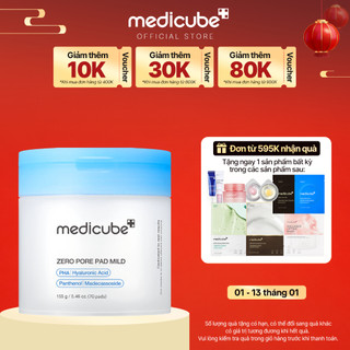 Toner Chăm Sóc Lỗ Chân Lông Cho Da Nhạy Cảm medicube Zero Pore Pad Mild 155g  P00079  